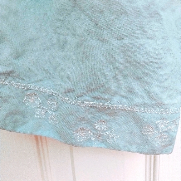 NWOT Blue "Linen Like" Drawstring Pants - Picture 2 of 9